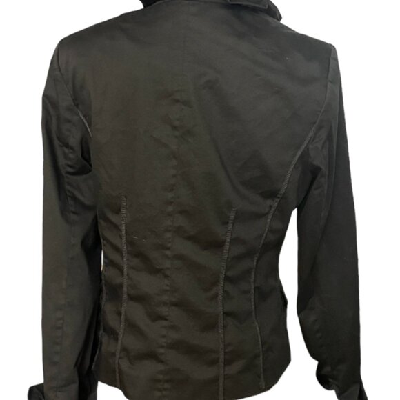 Woman Blazer, Black Business Blazer, Ruffles, Jacket, White House Black Market - Picture 9 of 16